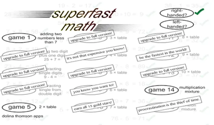 SuperfastMathLite android App screenshot 9